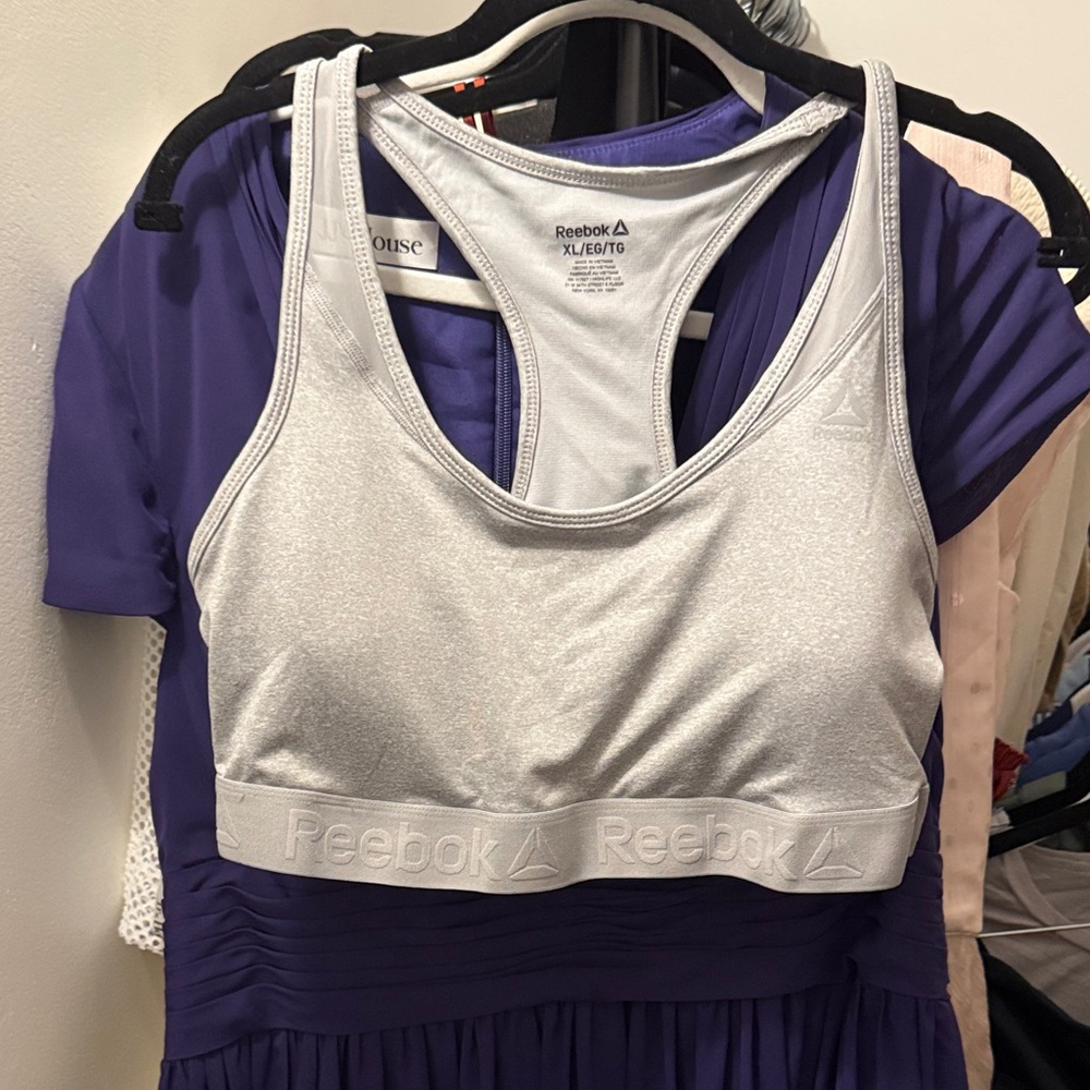 Reebok Shimmering Silver Sports Bra